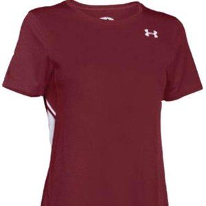 Under Armour Womens Short Sleeve Athletic Jersey Maroon. M
